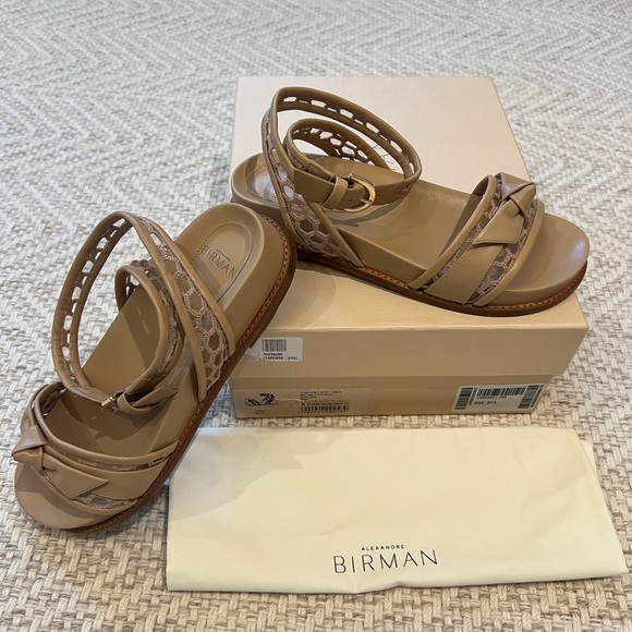 Alexandre Birman Shoes - Alexandre Birman Beige Tan Leather Strappy Sandals